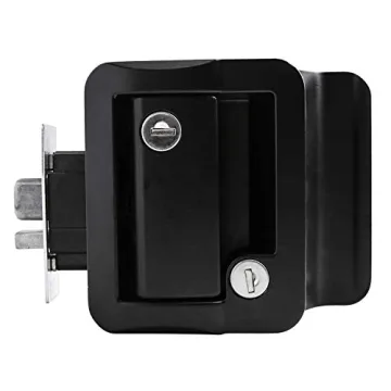 RV Travel Trailer Entry Door Lock Polar Black Paddle Deadbolt