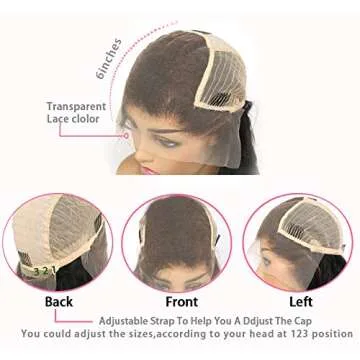 Kun Gang Transparent 13x6 Deep Part Lace Front Human Hair Wigs Pre Plucked With Baby Hair Brazilian Straight Invisible Lace Front Wigs Human Hair For Women Density 150 (18inch)