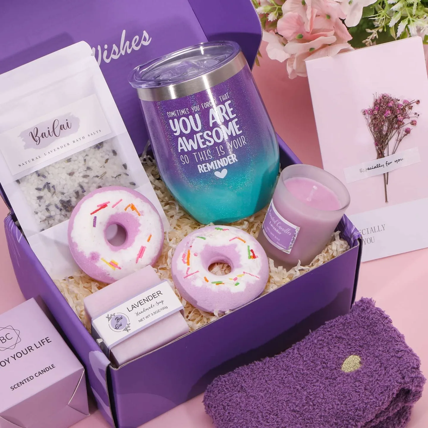 Lavender Spa Gift Basket for Women - Perfect for All Occasions