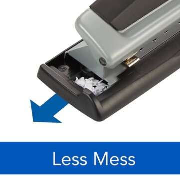 Swingline 3 Hole Punch, 10 Sheet Capacity Three Hole Puncher 3 Ring, Adjustable 2-3 Hole Paper Punch, Precision Pro, Black & Silver (74037)