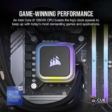 Corsair Vengeance i7400 Series Gaming PC - Liquid Cooled Intel® Core™ i9 12900K CPU - NVIDIA® GeForce RTX™ RTX 4090 GPU - 2TB M.2 SSD - 64GB Vengeance RGB DDR5 Memory - Black