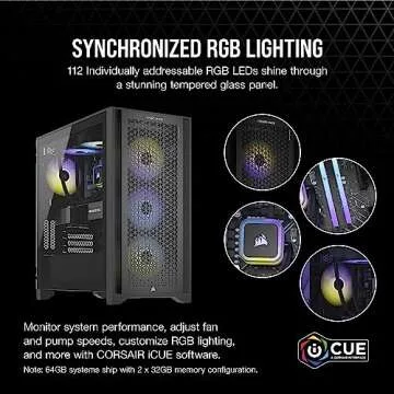 Corsair Vengeance i7400 Series Gaming PC - Liquid Cooled Intel® Core™ i9 12900K CPU - NVIDIA® GeForce RTX™ RTX 4090 GPU - 2TB M.2 SSD - 64GB Vengeance RGB DDR5 Memory - Black