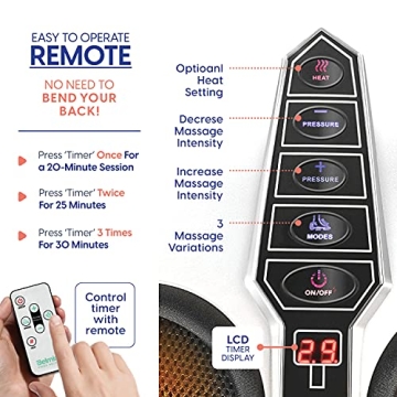 Belmint Shiatsu Foot Massager - Pain Relief with Heat Therapy