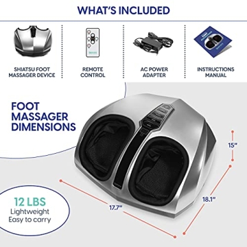 Belmint Shiatsu Foot Massager - Pain Relief with Heat Therapy