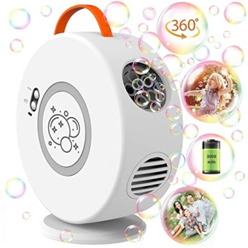Bubble Machine Automatic Bubble Blower for Kids Toddlers Rechargeable Battery Portable Bubble Maker ...