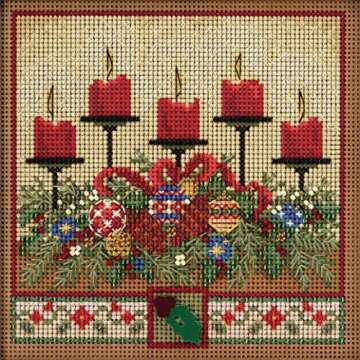 Holiday Glow Beaded Cross Stitch Kit by Mill Hill