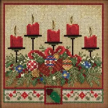 Holiday Glow Beaded Cross Stitch Kit by Mill Hill