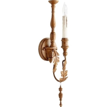 Quorum Lighting Salento Torchiere Wall Sconce - Elegant 22" Design with 20 Watts of Warm Light