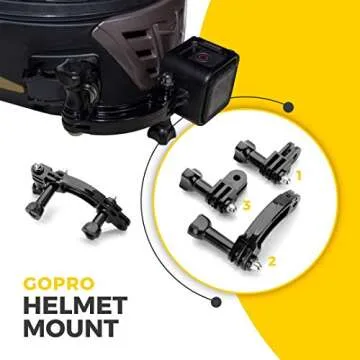 MiPremium Helmet Mount for GoPro and Action Cameras