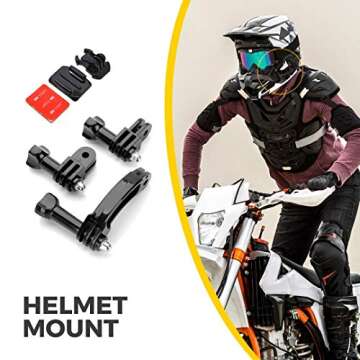MiPremium Helmet Mount for GoPro and Action Cameras