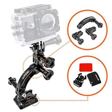 MiPremium Helmet Mount for GoPro and Action Cameras