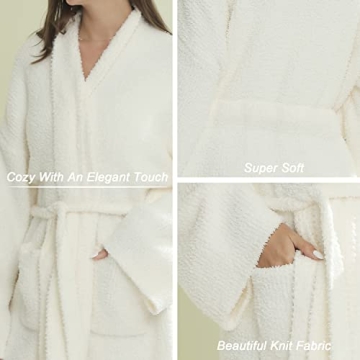Elegant DOOWELL Women's Knit Robe for Cozy Comfort