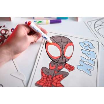 Crayola Color Wonder Spidey and His Amazing Friends Kit, Mess Free Coloring, Spiderman Coloring Pages & Stickers, Spiderman Toy, Kids Gift