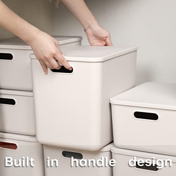 Versatile Yishyfier Plastic Storage Baskets with Lid for Organizing