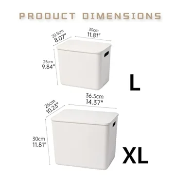 Versatile Yishyfier Plastic Storage Baskets with Lid for Organizing