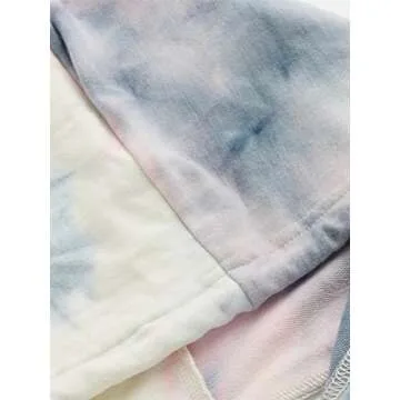 SweatyRocks Women's Cold Shoulder Tie Dye Pullover Hoodie Crop Top Sweatshirt Tie Dye Grey X-Small