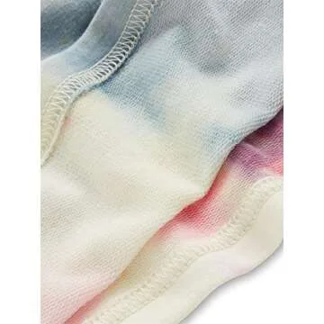 SweatyRocks Women's Cold Shoulder Tie Dye Pullover Hoodie Crop Top Sweatshirt Tie Dye Grey X-Small