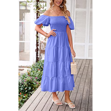 PRETTYGARDEN Women's Summer Midi Dress - Chic & Comfortable