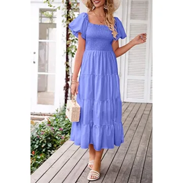 PRETTYGARDEN Women's Summer Midi Dress - Chic & Comfortable