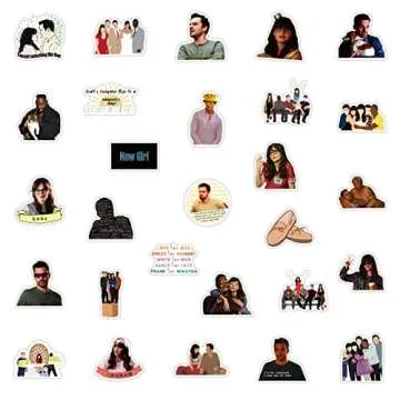 50 New Girl Stickers for Laptop and Skateboard