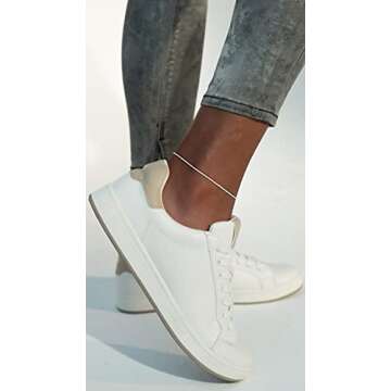 Miabella 925 Sterling Silver Solid 1.5mm Diamond-Cut Braided Rope Chain Anklet Ankle Bracelet for Women, Made in Italy (sterling silver, 9)