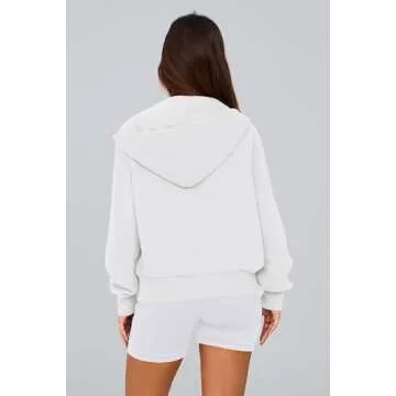 PRETTYGARDEN Women's Zip Up Hoodie Sweatshirt Y2K Fall Fashion Clothes Long Sleeve Loose Fit Pockets...