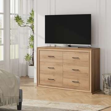 Stunning HIFIT 6 Drawer Double Dresser for Your Home