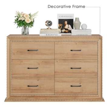 Stunning HIFIT 6 Drawer Double Dresser for Your Home