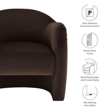 Modway Compose Barrel Chair in Velvet – Elegant & Comfy