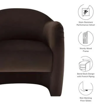 Modway Compose Barrel Chair in Velvet – Elegant & Comfy