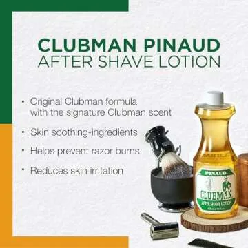 Clubman Pinaud After Shave Lotion, Soothes Skin After Shaving With Masculine Fragrance, 16 oz