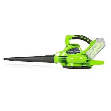 Greenworks 40V (185 MPH / 340 CFM / 75+ Compatible Tools) Cordless Brushless Leaf Blower / Vacuum, Tool Only