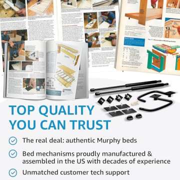 Create-A-Bed Queen Size Deluxe Murphy Bed Kit, Vertical