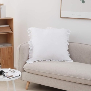 Simple Opulence 100% Linen Euro Pillowcase Set Ruffle