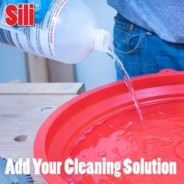 Sili Saw Blade Collapsible Cleaning Tray Made from Silicone to Hold Solution and for use with Saw Blades Up to 12 Inches in Diameter