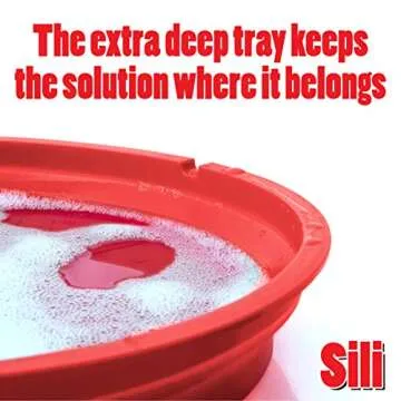 Sili Saw Blade Collapsible Cleaning Tray Made from Silicone to Hold Solution and for use with Saw Blades Up to 12 Inches in Diameter