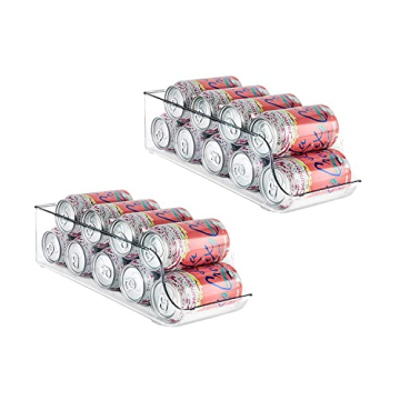 Soda Can Organizer for Pantry/Refrigerator Pack of 2 - Holds Up To 9 Cans (7oz) - Beverage & Canned ...
