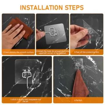 Zxglxinyao 30pcs Adhesive Wall Hooks for Hanging Heavy Duty Self Adhesive Hooks, Clear Sticky Wall Hangers Waterproof Transparent for Door Shower Key Towel Coat Holder Hanger Hooks