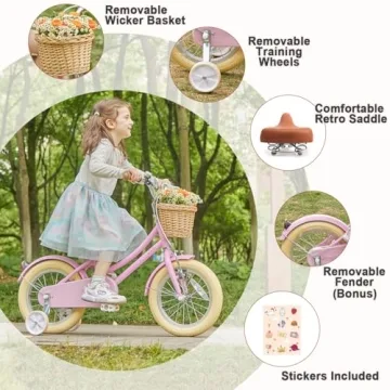 Glerc Little Molly Kids Retro Cruiser Bike - Safe & Fun