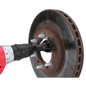 Performance Tool W80105 Wheel Hub Resurfacing Kit - Quick Rust Removal for Lug Studs and Rotors, Fits Power Drill, Includes Holder and 5 Pads