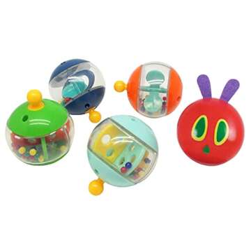 KIDS PREFERRED World of Eric Carle The Very Hungry Caterpillar Plastic Busy Balls Toy Medium