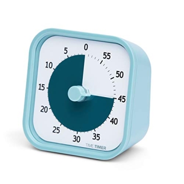 TIME TIMER Home MOD - 60 Minute Visual Timer for Kids & Adults - Silent Operation, Lake Day Blue