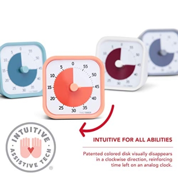 60 Minute Visual Timer for Kids Adults Silent Operation Lake Day Blue