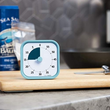 60 Minute Visual Timer for Kids Adults Silent Operation Lake Day Blue