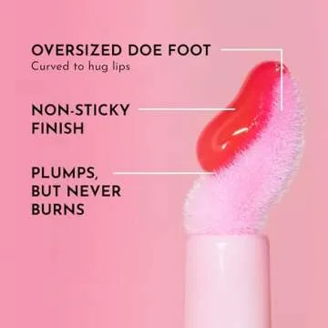 Lawless Forget the Filler Lip Plumping Line Smoothing Gloss - Cherry Vanilla - Premium Volumizing Lip Gloss with Natural Ingredients Designed to Plump, Firm, and Hydrate Lips 0.11 oz