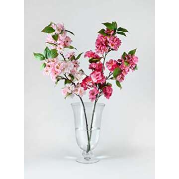 Serene Spaces Living Wazon Glass Urn Vase, Decorative Pedestal Bouquet Vase, Ideal as Floral Centerpieces at Wedding, Event, Party, Measures 12" Tall & 7" Diameter (Pack of 1)