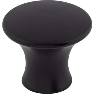 Top Knobs TK592BLK Mercer Collection 1-5/16" Oculus Large Round Knob, Flat Black