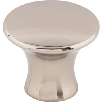 Top Knobs TK592BLK Mercer Collection 1-5/16" Oculus Large Round Knob, Flat Black