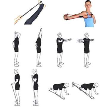 Vivoice Resistance Exercise Band - Stretch Fitness Band Figure 8 Exercise Cords for Yoga Fitness Workout