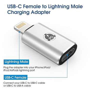 TechMatte USB C to Lightning Adapter, [2 Pack] 27W PD Fast Charging Compatible with iPhone/iPad/iPod...